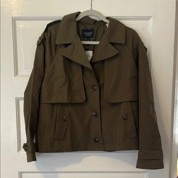 NWT Cropped Trench Jacket - Picture 2 of 9